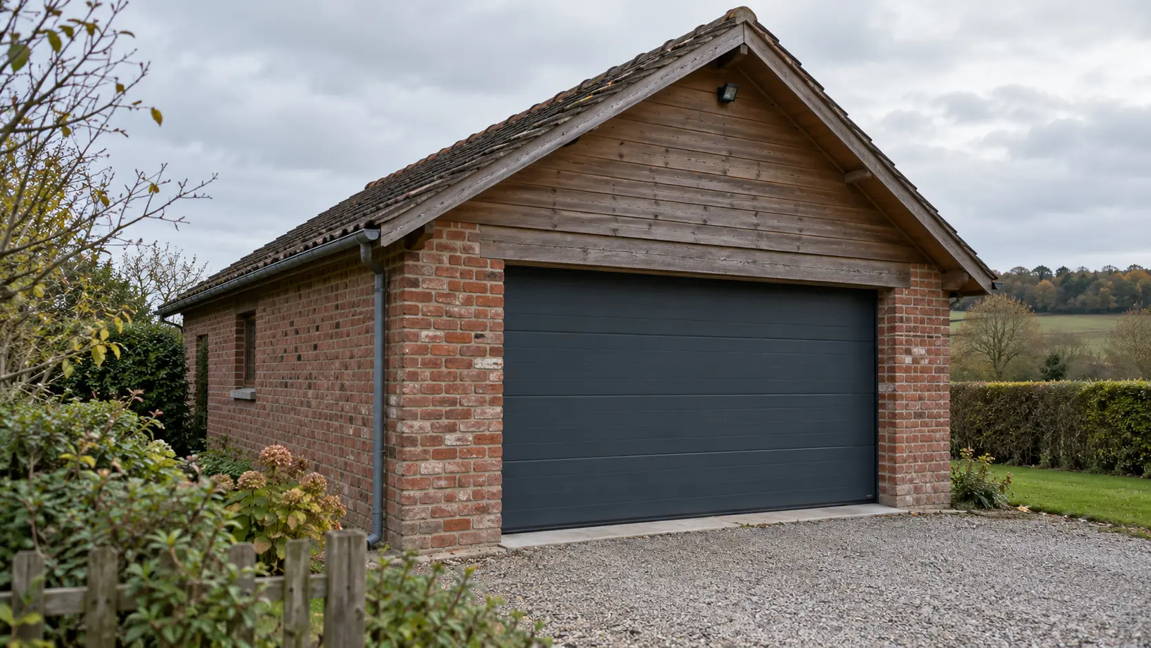 Illustration d’un garage indépendant en Normandie pour un article sur le feu de garage à Broglie, sans victime ni flamme.
