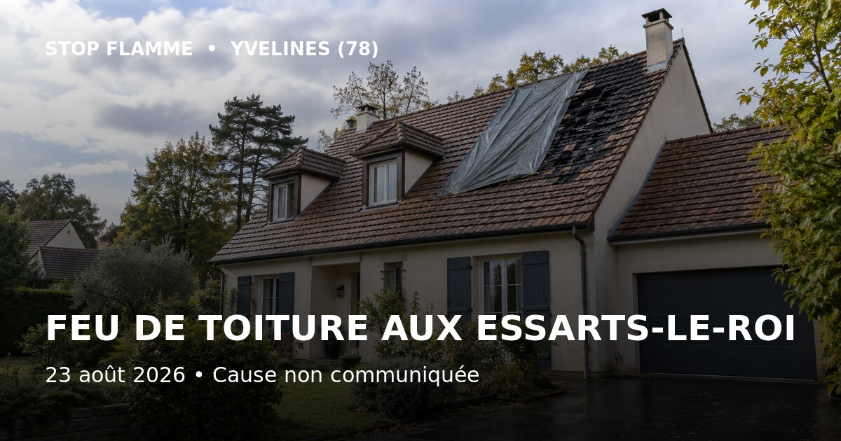Carte de l’article : Feu de toiture aux Essarts-le-Roi : les faits et les contrôles utiles