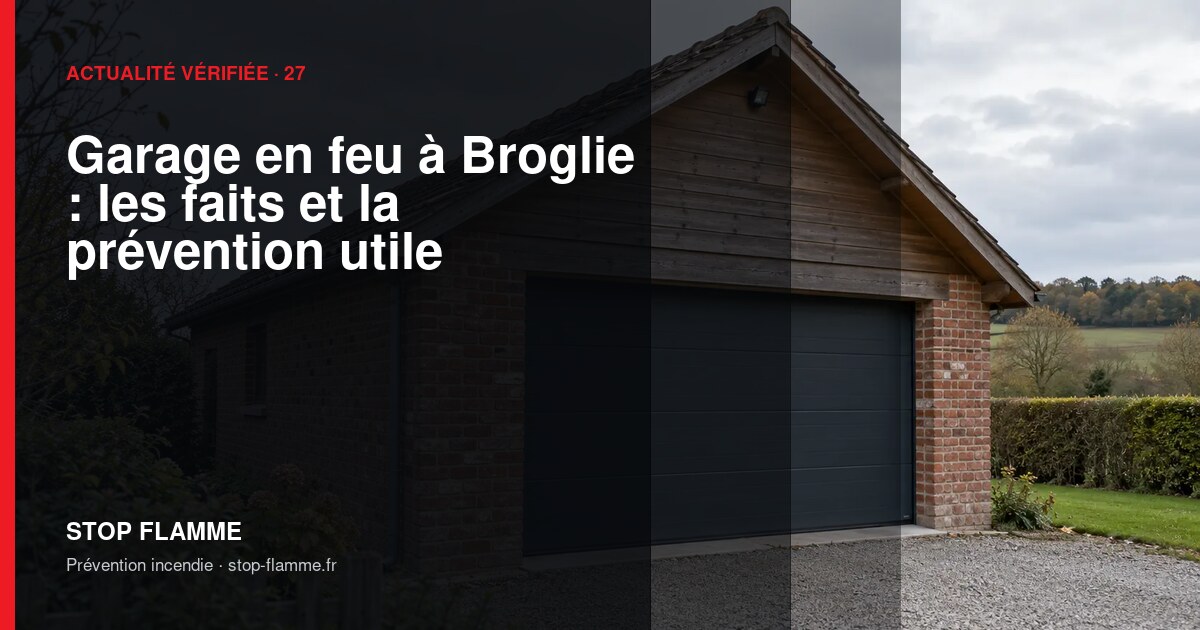 Carte de l’article : Garage en feu à Broglie : les faits et la prévention utile