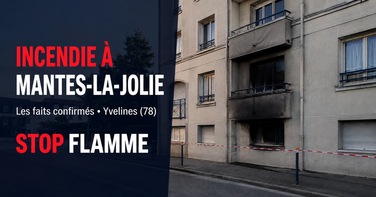 Carte de l’article : Incendie à Mantes-la-Jolie : un appartement touché et 32 pompiers mobilisés