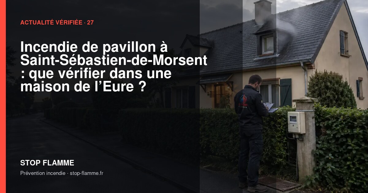 Carte de l’article : Incendie de pavillon à Saint-Sébastien-de-Morsent : que vérifier dans une maison de l’Eure ?
