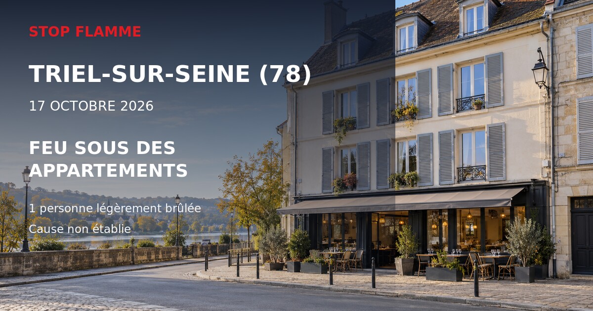Carte de l’article : Incendie à Triel-sur-Seine : un feu de restaurant se propage aux appartements